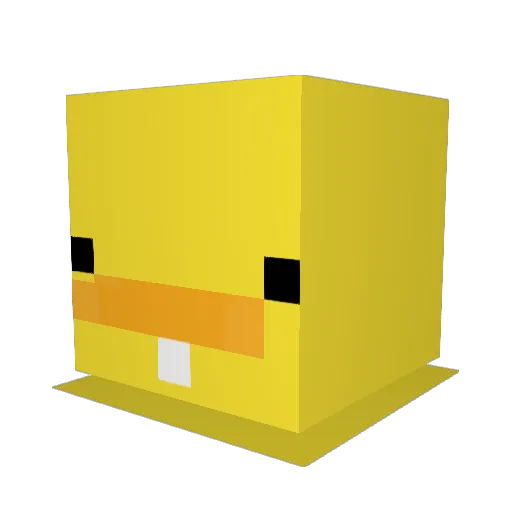 NotRealUzi Minecraft avatar head, 3D render