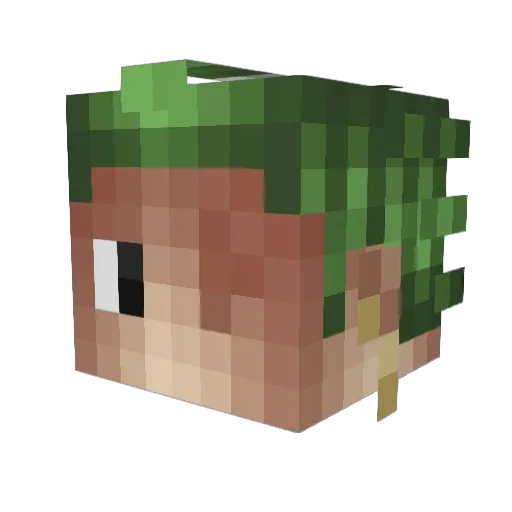 NotReal_Adawg18 Minecraft avatar head, 3D render