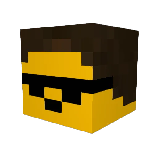 NotRed404 Minecraft avatar head, 3D render