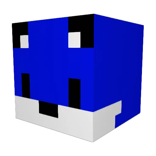 NotRedFox Minecraft avatar head, 3D render