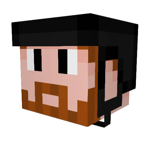 NotRickster Minecraft avatar head, 3D render