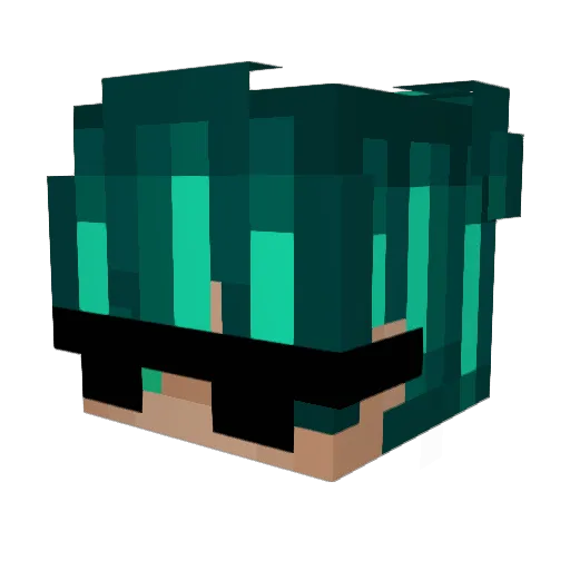 NotRisk_v1_ Minecraft avatar head, 3D render