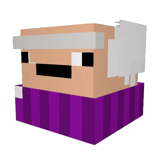 NotRixiL Minecraft avatar head, 3D render