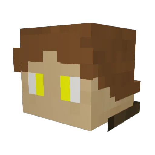 NotRoger_ Minecraft avatar head, 3D render