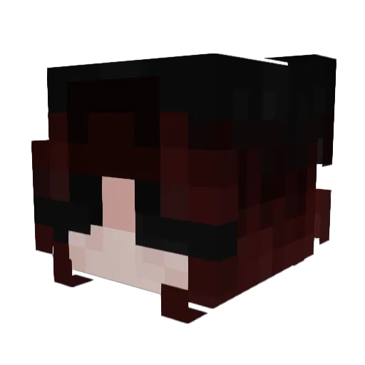 NotRoseG Minecraft avatar head, 3D render