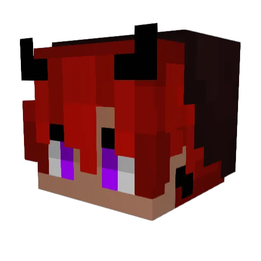 NotSa1nt Minecraft avatar head, 3D render