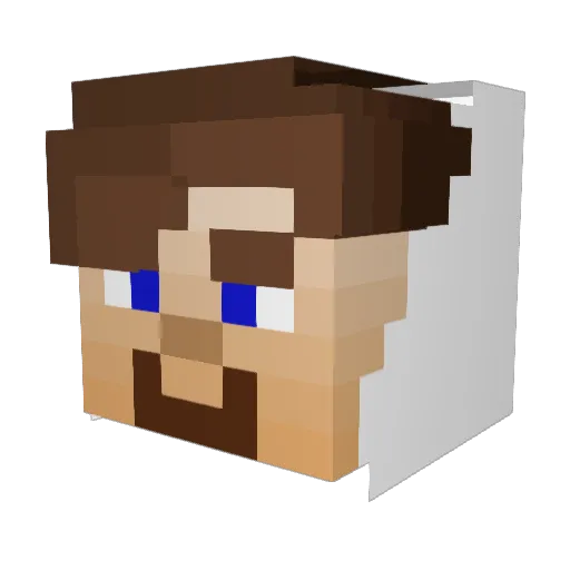 NotScan Minecraft avatar head, 3D render