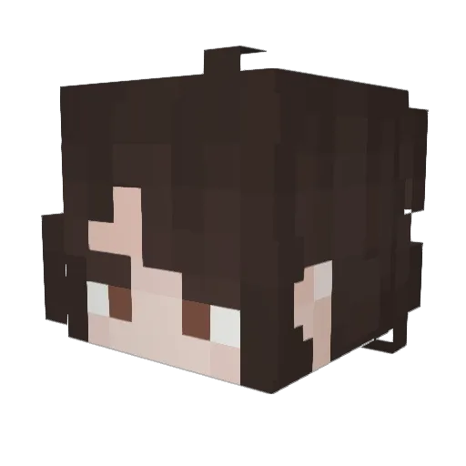 NotSecond Minecraft avatar head, 3D render