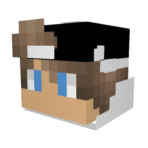 NotShades Minecraft avatar head, 3D render