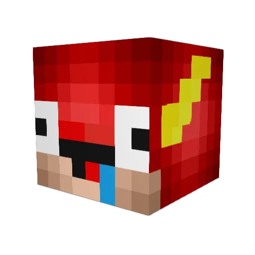NotShap Minecraft avatar head, 3D render