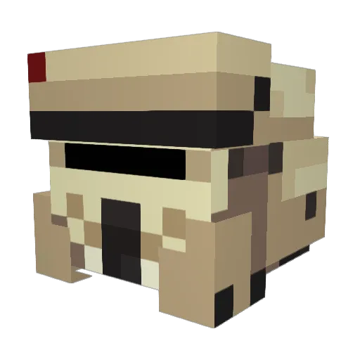 NotSharpestSpoon Minecraft avatar head, 3D render