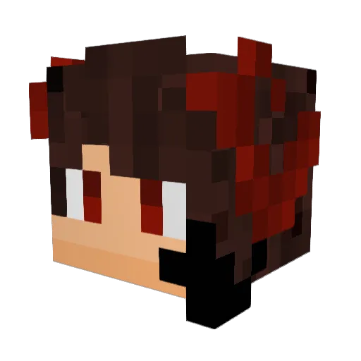 NotShirogane Minecraft avatar head, 3D render