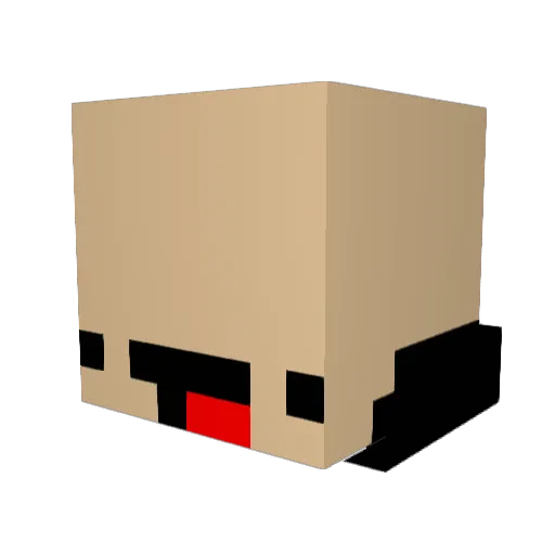 NotShunn Minecraft avatar head, 3D render