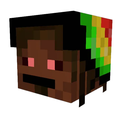 NotSinnuh Minecraft avatar head, 3D render