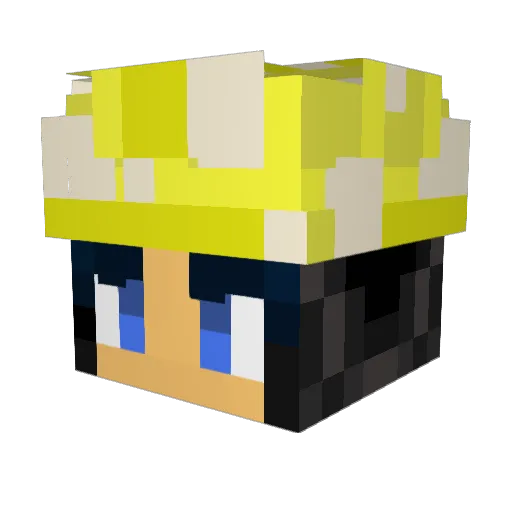 NotSkiddy Minecraft avatar head, 3D render