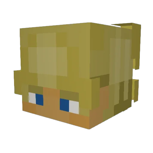 NotSlippy Minecraft avatar head, 3D render