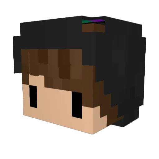 NotSnoxh Minecraft avatar head, 3D render
