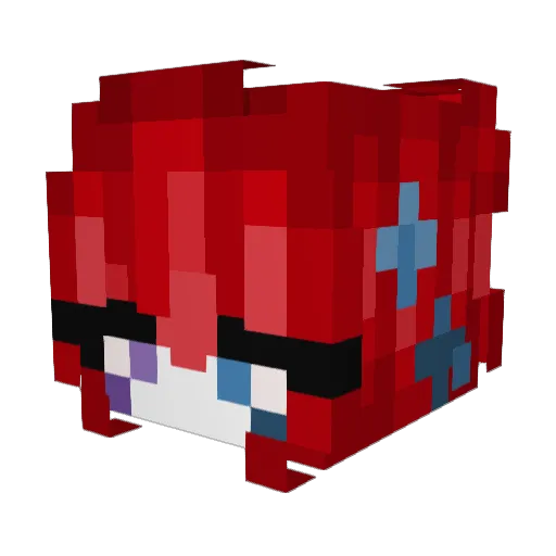 NotSoKeiki Minecraft avatar head, 3D render