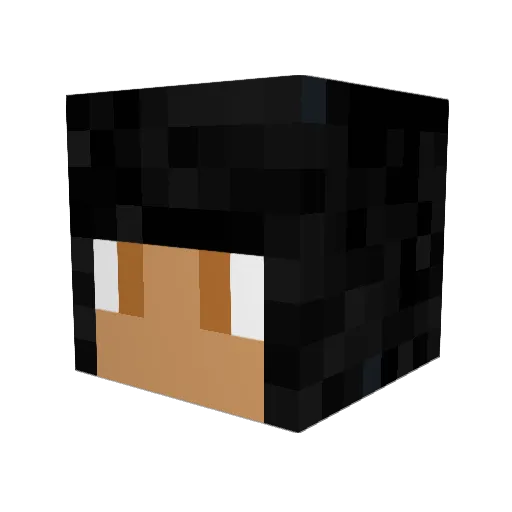 NotSoKrispy Minecraft avatar head, 3D render