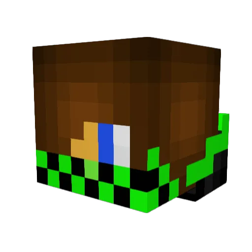 NotSoLuckee Minecraft avatar head, 3D render