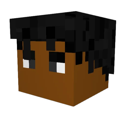 NotSoShaku Minecraft avatar head, 3D render