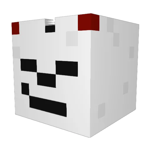 NotSoSpoooky Minecraft avatar head, 3D render