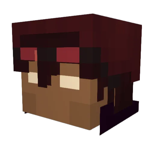 NotSpiderManny Minecraft avatar head, 3D render