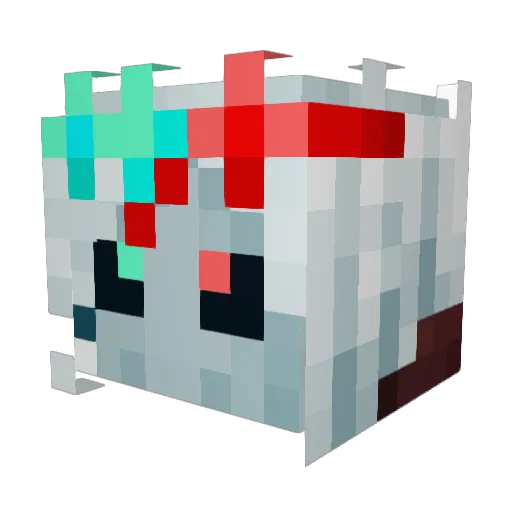NotSpoopy Minecraft avatar head, 3D render