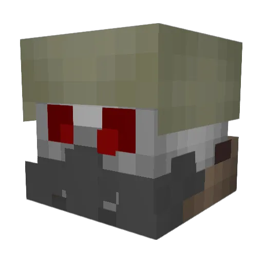 NotSquiddy Minecraft avatar head, 3D render