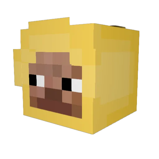NotStumpy Minecraft avatar head, 3D render