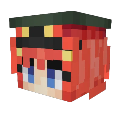 NotSuchi Minecraft avatar head, 3D render