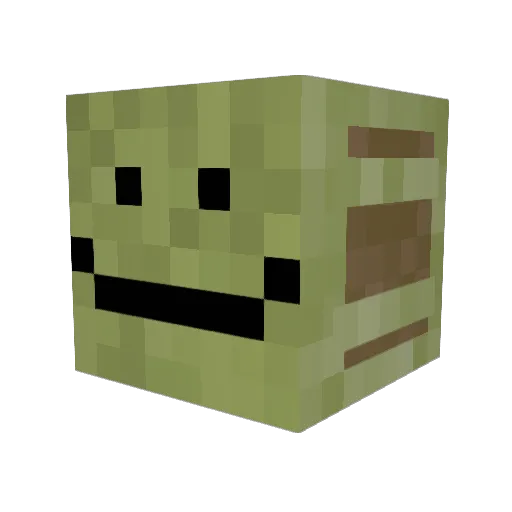 NotTaxolotl Minecraft avatar head, 3D render