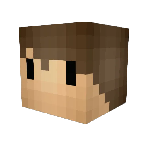 NotTheK Minecraft avatar head, 3D render