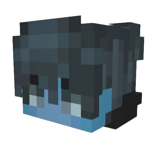 NotTheseus Minecraft avatar head, 3D render