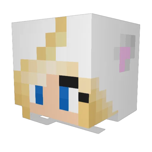 NotTooShabby Minecraft avatar head, 3D render