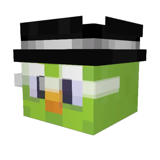 NotTragic Minecraft avatar head, 3D render