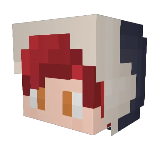 NotTriggeredIce Minecraft avatar head, 3D render