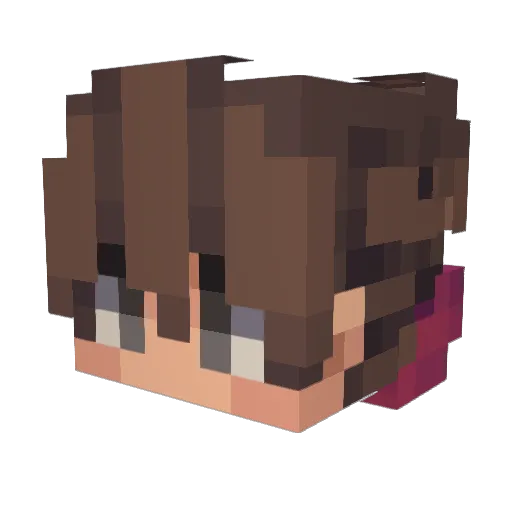 NotTrueZay Minecraft avatar head, 3D render