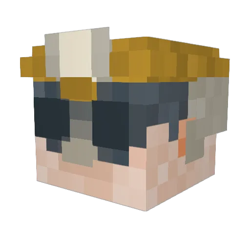 NotTyrell Minecraft avatar head, 3D render