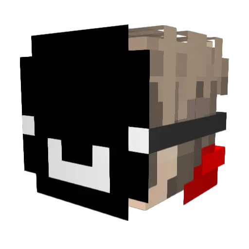 NotTzeu Minecraft avatar head, 3D render