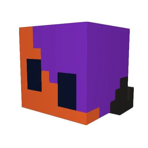 NotVeryAndy Minecraft avatar head, 3D render