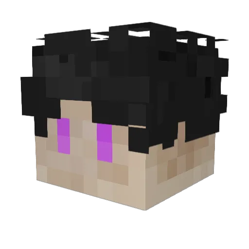 NotViksor Minecraft avatar head, 3D render