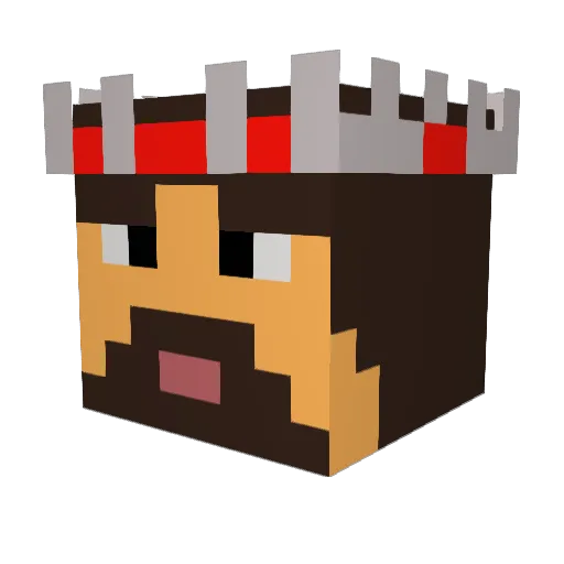 NotVinDiesel Minecraft avatar head, 3D render