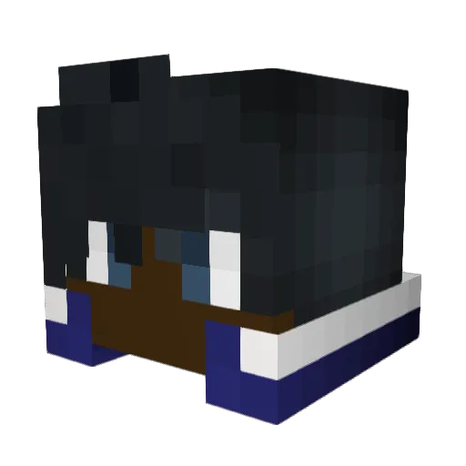 NotVoltrex Minecraft avatar head, 3D render