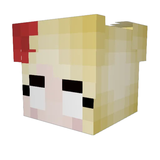 NotWendy Minecraft avatar head, 3D render