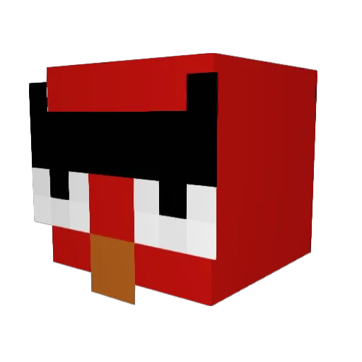 NotWets Minecraft avatar head, 3D render