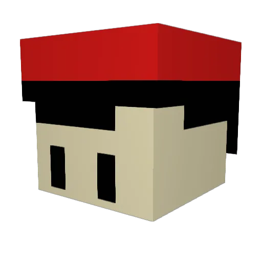 NotWolli Minecraft avatar head, 3D render