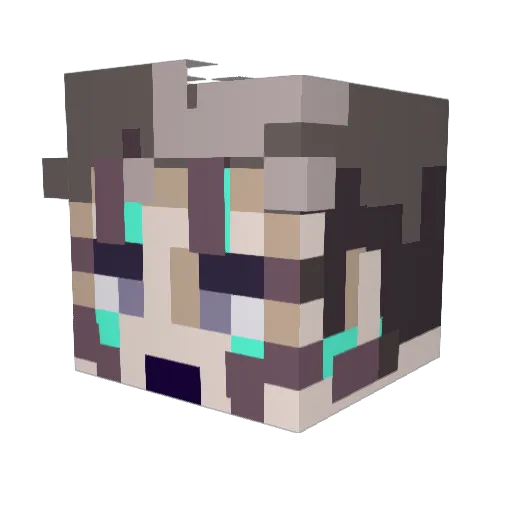 NotWonyoung Minecraft avatar head, 3D render
