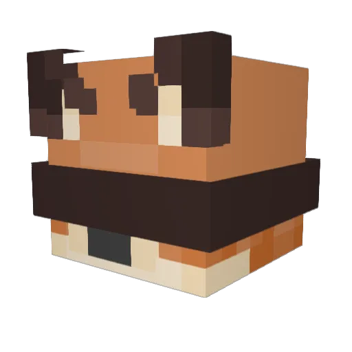 NotYatoo Minecraft avatar head, 3D render