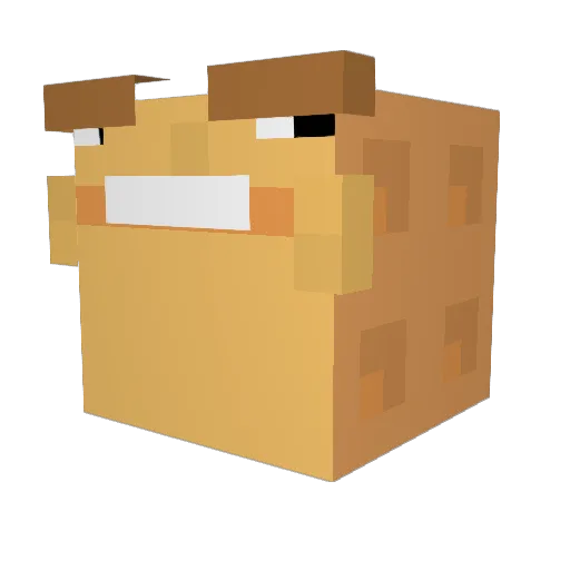 NotYourSister Minecraft avatar head, 3D render